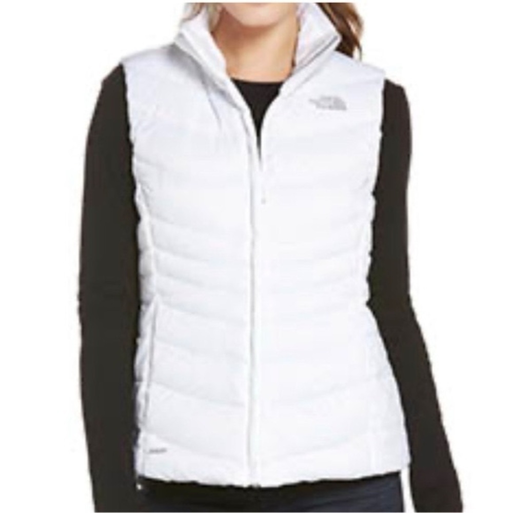 The North Face White Quilted Aconcagua 550 Goose Down Vest Outdoor Winter WARM - Picture 2 of 12